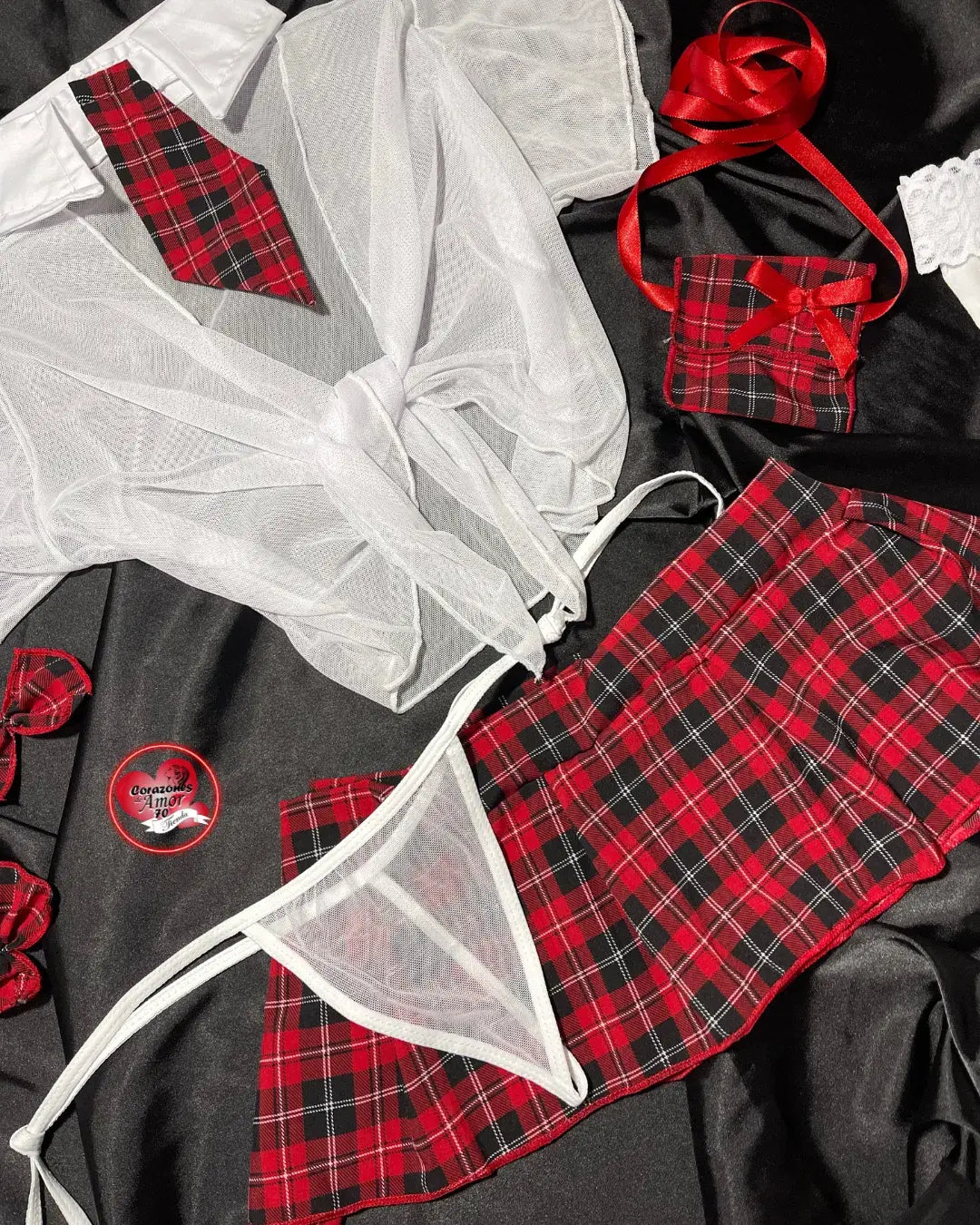 Diseño de colegiala clásico con medias