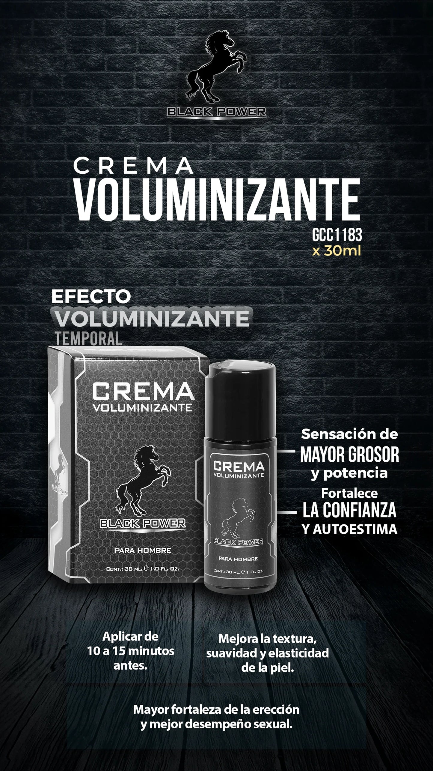 CREMA VOLUMINIZANTE X30ML BLACK POWER