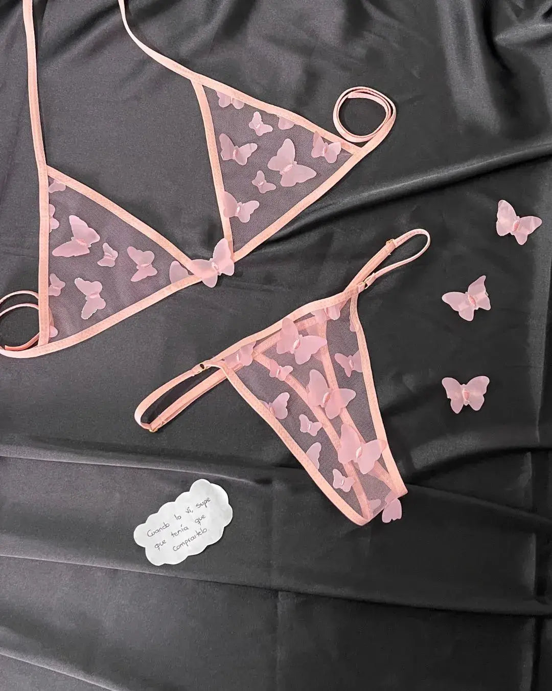 Conjunto de mariposa c03 rosado