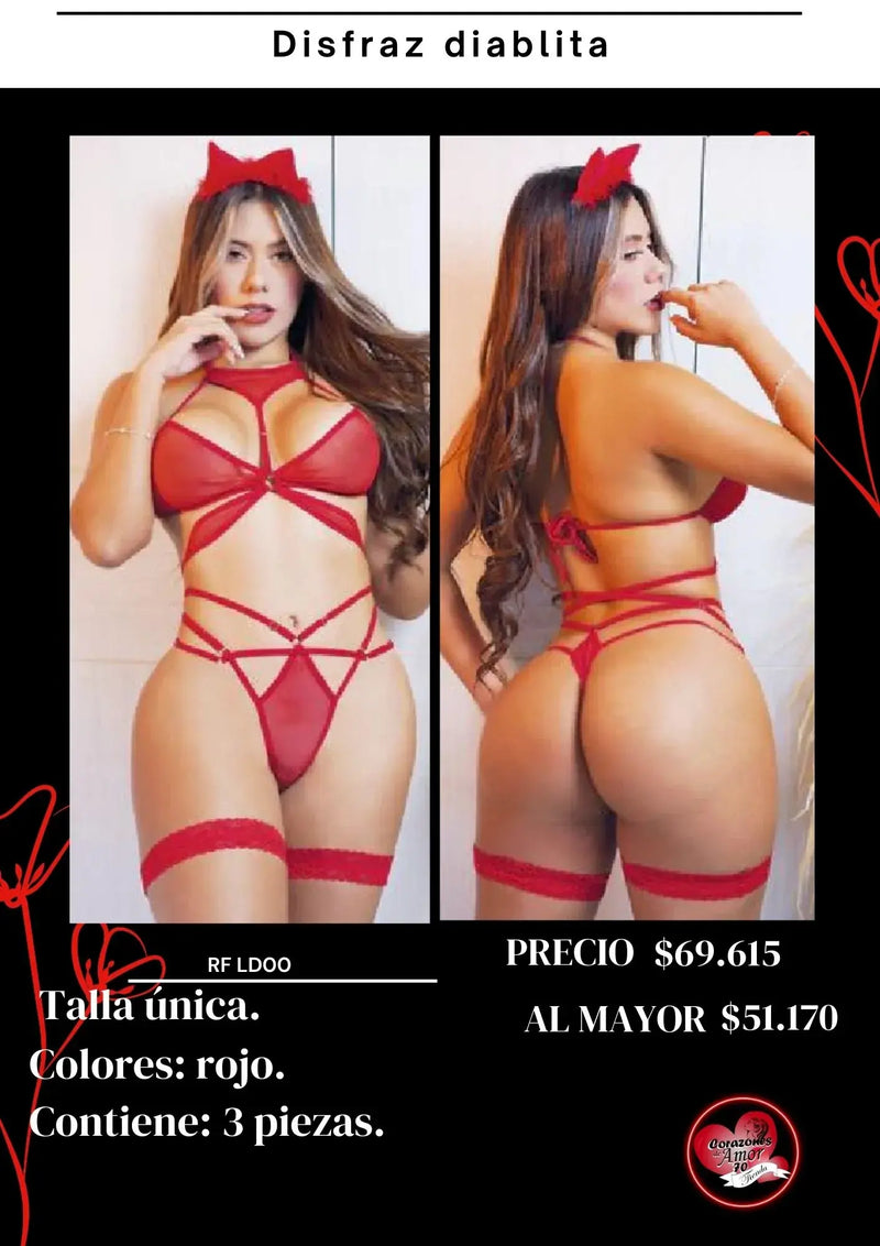 Diseño de diablita semi transparente