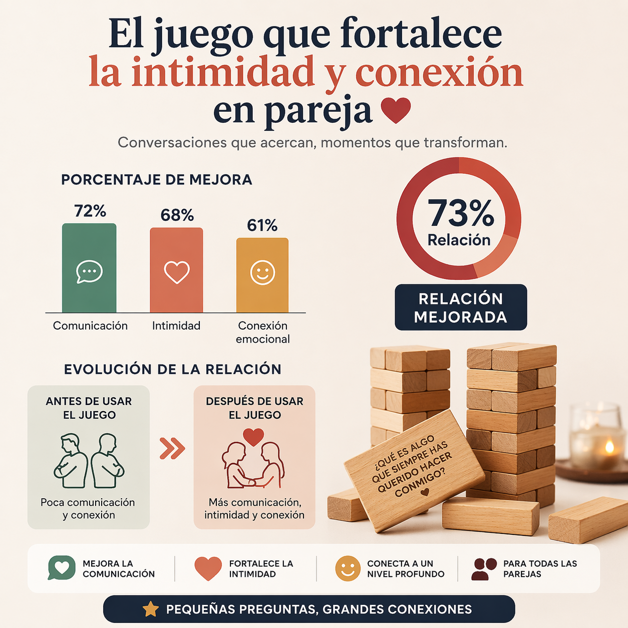 Jenga Torre del Amor Juego