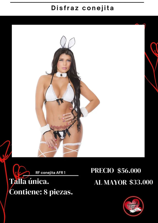 Diseño de conejita blanco