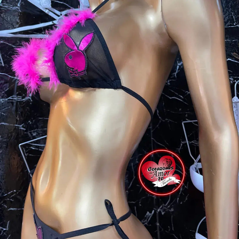 Conjunto de lenceria play boy