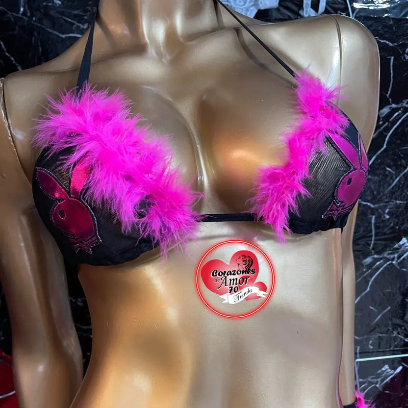 Conjunto de lenceria play boy