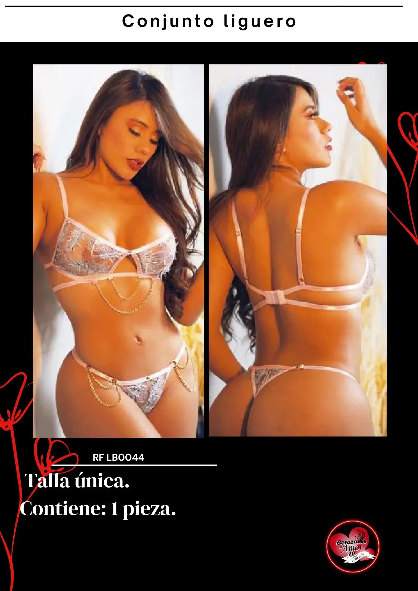 Conjunto de lenceria  referencia LB0044