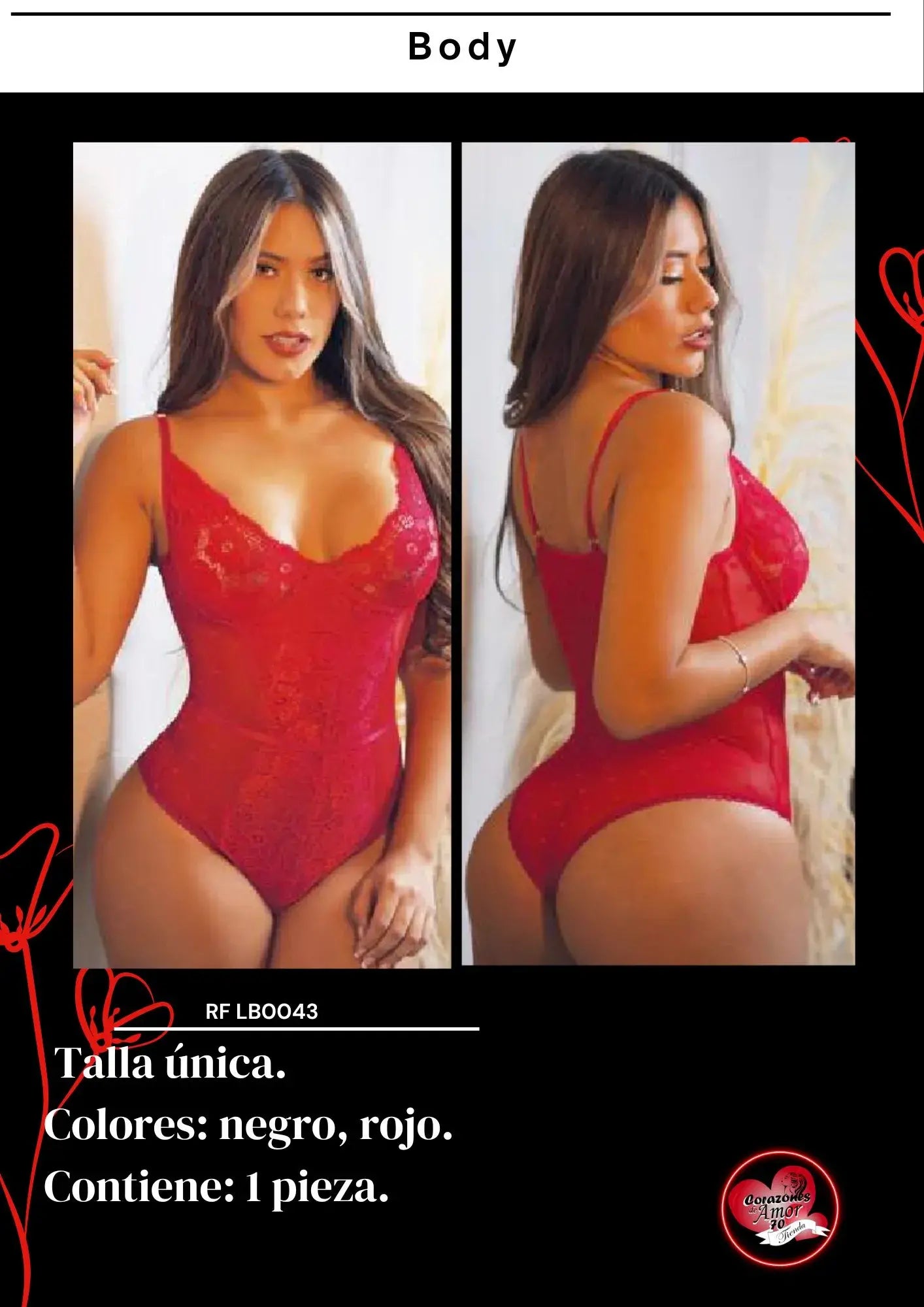 Diseño body encaje LB0043