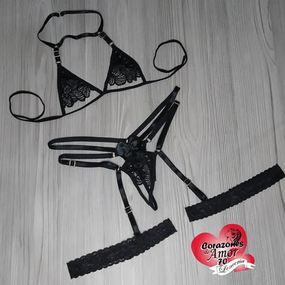 Conjunto de lencería encaje con103